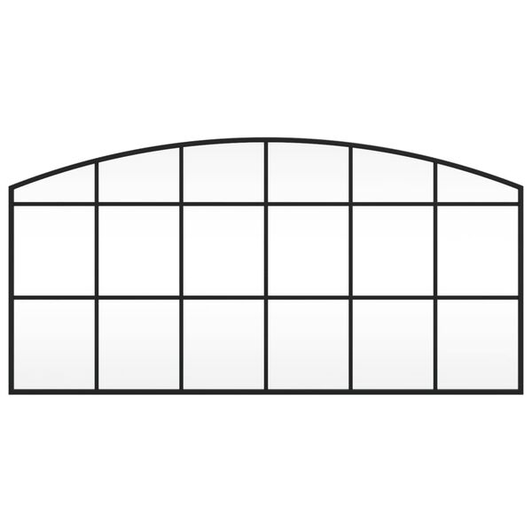 vidaXL Espejo de pared arco de hierro negro 100x50 cm