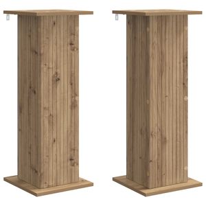 vidaXL Soporte de plantas 2 uds. Roble artisan 30,5 x 30 x 80,5 cm