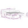 vidaXL Sof&aacute; cama nido con cajones terciopelo gris claro 90x190 cm