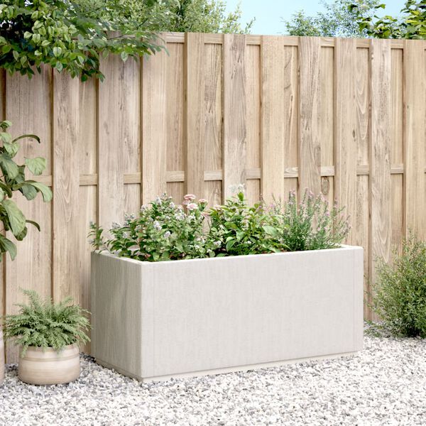 vidaXL Jardinera PP blanco 80x36x35 cm