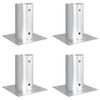 vidaXL Ancla de Tierra Redonda 4 uds. Plateado 15 x 15 x 15 cm Metal
