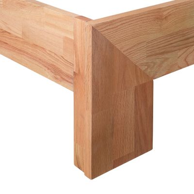 vidaXL Estructura de cama de madera maciza de roble 140x200 cm
