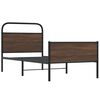 vidaXL Estructura de cama sin colch&oacute;n 100x200 cm madera marr&oacute;n roble