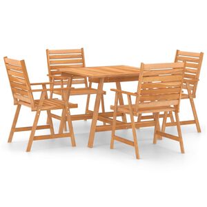 vidaXL Juego de comedor para jard&iacute;n 5 piezas madera maciza de acacia