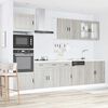 vidaXL Mueble cocina Kalmar sonoma gris 7 pzas madera contrachapada