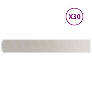 Bordes para c&eacute;sped vidaXL 30 uds 15x103 cm acero inoxidable
