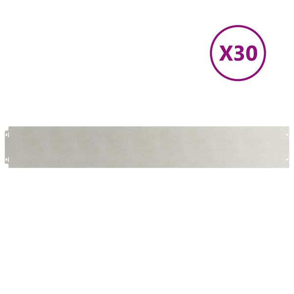 Bordes para c&eacute;sped vidaXL 30 uds 15x103 cm acero inoxidable