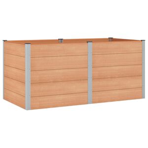 vidaXL Arriate elevado Marr&oacute;n 200 x 100 x 91 cm WPC y Aluminio