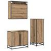 vidaXL Juego de muebles de ba&ntilde;o con caj&oacute;n 3 pcs Roble artesanal