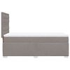 vidaXL Cama box spring con colch&oacute;n tela gris taupe 100x200 cm