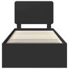 vidaXL Estructura de cama Negro 75 x 190 cm Madera de pino macizo
