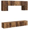 vidaXL Conjunto de mueble de TV Montaje en la pared 4 pcs Madera vieja