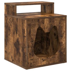 vidaXL Casa para Gatos Roble Ahumado 42,5 x 40 x 53,5 cm