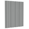 vidaXL Panel de techo 12 pcs Gris 60 x 45 cm Acero galvanizado
