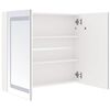 vidaXL Armario de ba&ntilde;o con espejo LED blanco brillante 80x12x68 cm