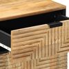 vidaXL Mesita de noche madera maciza de mango 50x33x60 cm marr&oacute;n