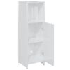 vidaXL Armario de ba&ntilde;o madera contrachapada blanco brillo 30x30x95 cm