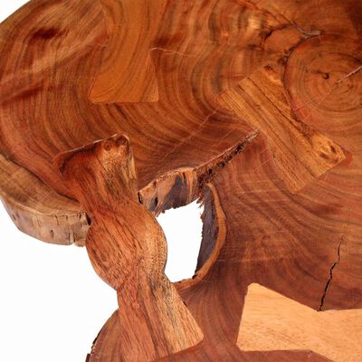 vidaXL Mesa de centro de tronco madera maciza de acacia (55-60)x40 cm