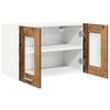 vidaXL Mueble colgante con puerta 2 pcs Madera vieja 60 x 31 x 40 cm