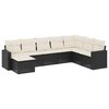 vidaXL Set de sof&aacute;s de jard&iacute;n 8 piezas y cojines rat&aacute;n sint&eacute;tico negro