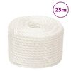 vidaXL Cuerda de trabajo polipropileno blanco 20 mm 25 m