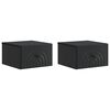 vidaXL Mesita de Noche de Pared 2 uds. Negro 33 x 34,5 x 20 cm