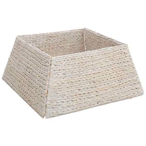vidaXL Collar para &aacute;rbol de Navidad Cuadrado Blanco 60 x 60 x 28 cm