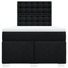 vidaXL Cama box spring con colch&oacute;n tela negro 120x190 cm