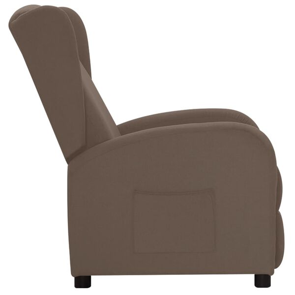 vidaXL Sill&oacute;n reclinable de tela gris taupe