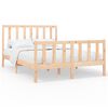 vidaXL Estructura de cama sin colch&oacute;n madera de pino blanco 150x200 cm