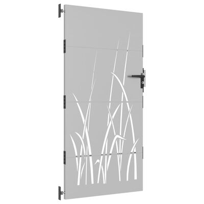 vidaXL Puerta de jardín acero corten diseño hierba 85x175 cm