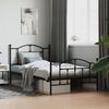 vidaXL Estructura cama sin colchón con estribo metal negro 107x203 cm