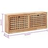 vidaXL Banco zapatero de madera maciza de nogal 94x20x38 cm
