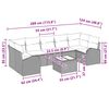 vidaXL Conjunto de sof&aacute; de jard&iacute;n con coj&iacute;n Manual 8 pcs Beige y gris