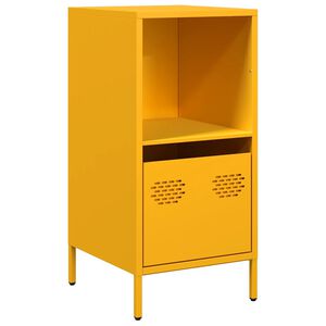 vidaXL Aparador acero laminado en fr&iacute;o amarillo mostaza 35x39x73,5 cm