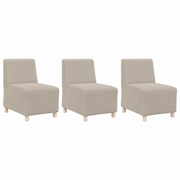 vidaXL Unidad de Sof&aacute; Modular sin Brazos 3 pcs Gris Claro