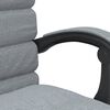 vidaXL Silla de oficina reclinable con masaje de tela gris claro