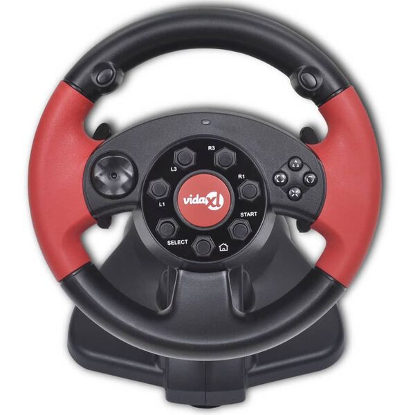 Volante de carreras gaming para PS2/PS3/PC Rojo
