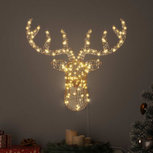 vidaXL trineo tirado por reno c&aacute;lido 68 x 36.5 x 62.5 cm PET