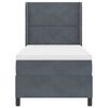 vidaXL Cama tipo Box Spring Gris oscuro 100 x 200 cm Terciopelo