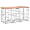 vidaXL Banco jard&iacute;n dise&ntilde;o gaviones madera abeto Douglas 83x31,5x42 cm