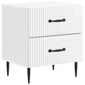 vidaXL Armario de Noche con caj&oacute;n Brillante 43 x 34,5 x 47,5 cm