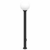 vidaXL Baliza de luz con toma de corriente de 120 cm, color negro, IP44