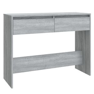 vidaXL Mesa consola madera de ingenier&iacute;a gris Sonoma 100x35x76,5 cm