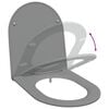 vidaXL Asiento de WC Gris 44 x 36,4 x 3,4 cm Duroplast