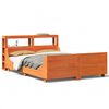 vidaXL Cama sin colch&oacute;n madera maciza de pino marr&oacute;n cera 160x200 cm