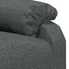 vidaXL Sill&oacute;n reclinable de tela gris oscuro