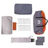 vidaXL Carpas con techo Gris y naranja 721 x 335 x 212 cm Poliéster