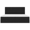 vidaXL Cama con almacenamiento y colch&oacute;n Negro 200 x 200 cm Terciopelo
