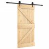 vidaXL Puerta corredera con herrajes madera maciza de pino 95x210 cm